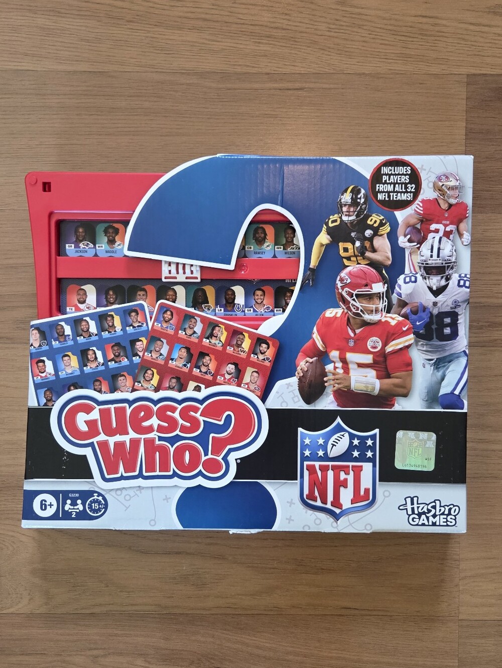 Hasbro Guess Who? NFL Edition Board Game - Red, Blue, White